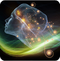 A serene cosmic scene representing spiritual counseling, featuring ethereal elements and a calming atmosphere